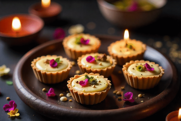 Rose & Pistachio Shrikhand Tarts