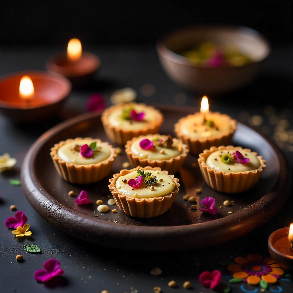Rose & Pistachio Shrikhand Tarts